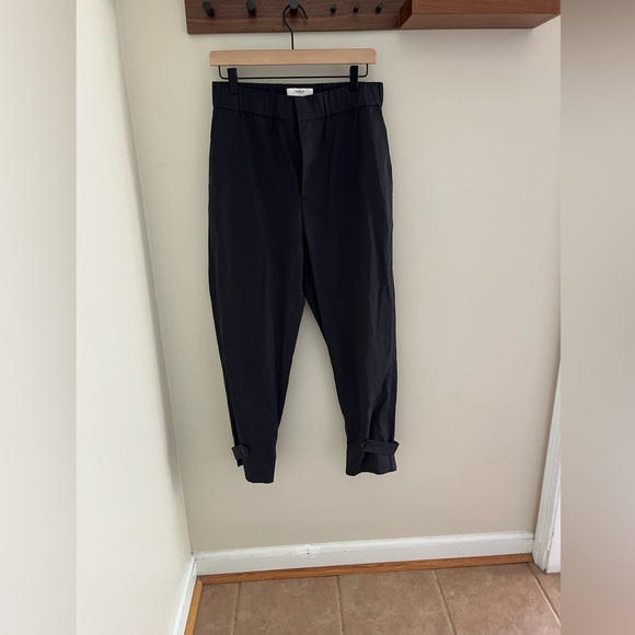 BA&SH Valmy cropped cotton tapered pants black charcoal medium US6 - Picture 6 of 10